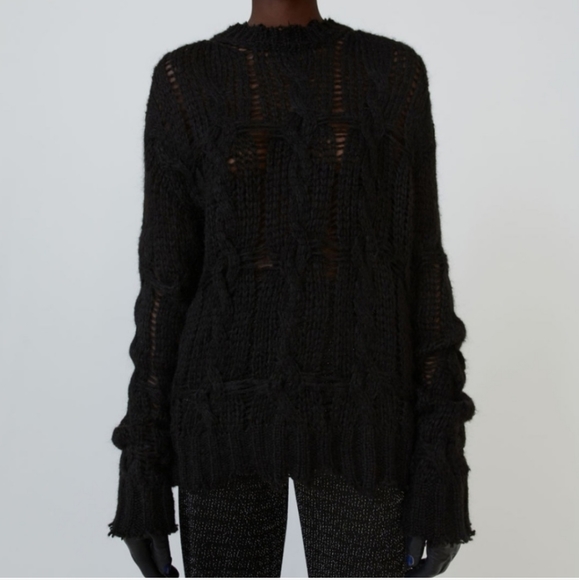 Frayed Cable Knit Sweater | Poshmark